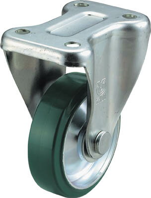 ユーエイ 産業用キャスター固定車 100径ウレタン車輪【UWK-100Y】(キャスター・プレート式ウレタン車)