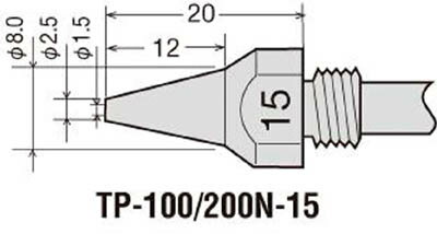 【メーカー型番】TP-100N-15【JANコード】4975205561303【ブランド】グット【特徴】【用途】【仕様】●全長(mm):97.5●質量(g):17●ノズル内径(mm):1.5【材質／仕上】【セット内容／付属品】【注意】【原産国】日本【送料について】北海道、沖縄、離島は送料を頂きます。