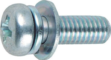 Embedded Screw - TRUSCO ナベ頭組込ネジ 三価白P−4 サイズM5X16 39本入【B751-0516】(ねじ・ボルト・ナット・小ねじ)