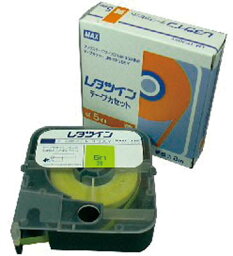 MAX チューブマーカー レタツイン テープカセット5mm幅 黄【LM-TP305Y】(電設配線部品・電線用ラベル)