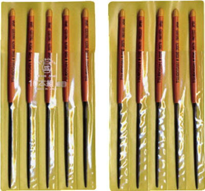 ツボサン 組ヤスリ 10本組 丸 細目【MA010-03】(研削研磨用品・ヤスリ)【送料無料】