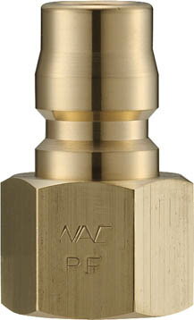 ナック クイックカップリング TL型 真鍮製 オネジ取付用【CTL04PF2】(流体継手・チューブ・カップリング)