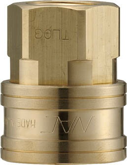 ナック クイックカップリング TL型 真鍮製 オネジ取付用【CTL12SF2】(流体継手・チューブ・カップリング)【送料無料】