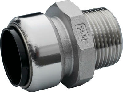 イノック イノクイック 雄アダプタ付ソケット【304IQSMA20SUX15A】(管工機材・水道配管資材)