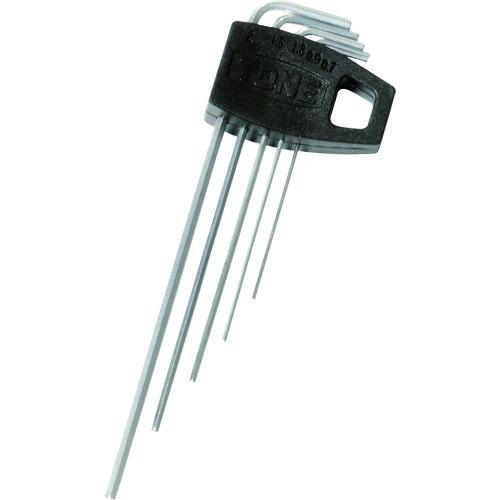 【メーカー型番】AL500【JANコード】4953488020274【ブランド】TONE【特徴】●高トルク、耐久力、耐摩耗性を高める特殊合金鋼を採用しました。●5本セットです。【用途】【仕様】●セット内容(mm):0.71、0.89、1.27、1.5、2●セット内容(本):5●質量(g):20●ロングタイプ【材質／仕上】●特殊合金鋼（MASTER TOOL）【セット内容／付属品】●ホルダ【注意】【原産国】日本【送料について】北海道、沖縄、離島は送料を頂きます。