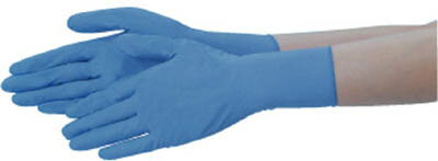 テイジン ニトリル手袋 粉なし 青 SS【NBR-PF10B-SS】(作業手袋・使い捨て手袋)