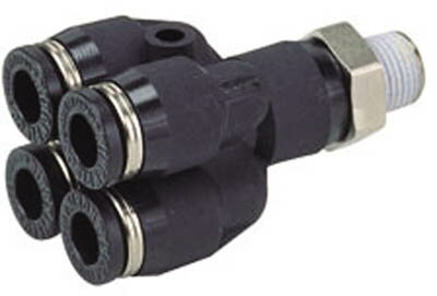 ピスコ チューブフィッティング ブランチ二重ワイ【PRX4-02】(流体継手・チューブ・チューブ継手)