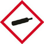 Rakuten - 緑十字 GHSステッカー標識 ガスボンベ 70×70mm 5枚組 PET【37205】(安全用品・標識・安全標識)