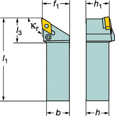 サンドビック T−Max P ネガチップ用シャンクバイト【PDJNL 3232P 15】(旋削・フライス加工工具・ホルダ..