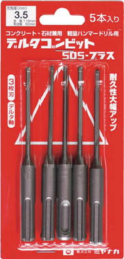 ミヤナガ DLSDS Φ3．4 5本パック【DLSDS34P5】(穴あけ工具 コンクリートドリル)【送料無料】