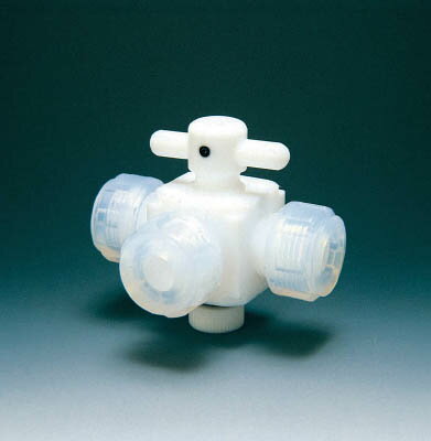 フロンケミカル 三方バルブ接続8mm【NR0030-02】(理化学・クリーンルーム用品・特殊継手)【送料無料】