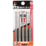 【メーカー型番】DP5-T34【JANコード】4989270112742【ブランド】ユニカ【特徴】●キャンドル形の超硬チップと刃先を薄くしたことにより、被削材を鋭く穿孔し、穴あけスピードが向上しました。●超硬チップ先端のセンターポイントが抜群の位置決め性能を発揮し、真円に近い穴あけが可能です。●センターポイントが穿孔中の芯揺れを抑止し、作業中の振動負担を軽減します。【用途】●被削材:コンクリート、ブロック、モルタル、日本壁。【仕様】●刃径(mm):3.4●有効長(mm):45●全長(mm):110●シャンク:SDSplus●シャンク径(mm):10●同サイズ3本セット●質量(g):174●適合機種:軽量ハンマードリル（SDSplus）【材質／仕上】●刃部:超硬チップ【セット内容／付属品】【注意】【原産国】ベトナム【送料について】北海道、沖縄、離島は送料を頂きます。