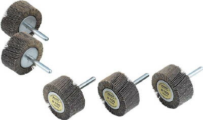 TRUSCO ミラクルフラップホイール 外径80X厚25X軸6 5個入 60♯【MR8025 60】(研削研磨用品・フラップ軸付ホイール)【送料無料】