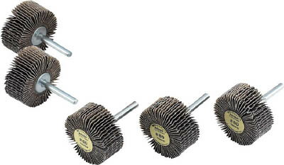 TRUSCO 軸付ソフトホイール 外径60X厚25X軸6 5個入 80♯【YS625 80】(研削研磨用品・フラップ軸付ホイール)【送料無料】