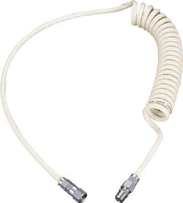 TRUSCO ウレタンコイルホース 2．4m ネオグレー【UCH-3NG】(流体継手・チューブ・エアチューブ・ホース)