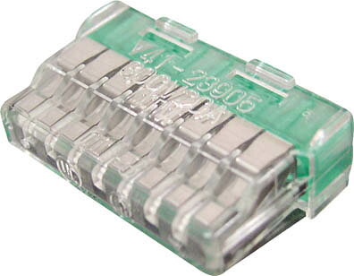 【メーカー型番】T-QL-8【JANコード】4989999254778【ブランド】TRUSCO 　【特徴】●独自の2点接触スプリング構造です。●透明カバーで結線が目視で確認できます。●JIS C2813（屋内配線用差込形電線コネクタ）適合品です。（認定検査機関:〈PS〉E JET）【用途】●むいた線同士の結線に。【仕様】●極数:8●色:緑透明●長さ(mm):20.5●幅(mm):39.2●高さ(mm):9.1●質量(g):40●定格電圧:300V●定格電流:20A●最大使用温度:125℃●適合電線(銅/単線):φ1.6mm、φ2.0mm【材質／仕上】●スプリング:ステンレス（SUS301）●導電板:無酸素銅（C1020）/すずメッキ●ハウジング:ポリカーボネート（PC）【セット内容／付属品】【注意】【原産国】日本【送料について】北海道、沖縄、離島は送料を頂きます。