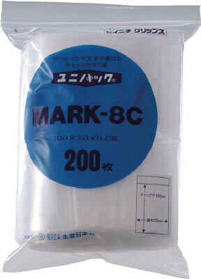 セイニチ 「ユニパック」 MARK−8F 170×120×0．08 100枚入【MARK-8F】(梱包結束用品・ポリ袋)