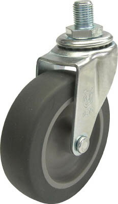 ユーエイ ねじ込みキャスター自在車 50径エラストマー車輪【LT-50EL-UNF1/2-14】(キャスター・ねじ込み式エラストマー車)