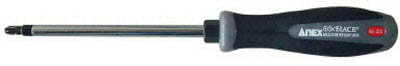 Precision Driver - アネックス スーパーフィットACR貫通ドライバー ＋3×150【1550-3-150】(ドライバー・六角棒レンチ・グリップドライバー)