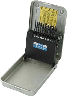 【メーカー型番】EXD-10S【JANコード】4957656530312【ブランド】IS　【特徴】【用途】●被削材:一般鋼、ステンレス。【仕様】●セット内容(mm):3.0 3.2 3.5 4.0 4.5 4.8 5.0 5.5 6.0 6.5●質量(kg):0.38【材質／仕上】●高速度鋼（HSS）【セット内容／付属品】【注意】【原産国】日本【送料について】北海道、沖縄、離島は送料を頂きます。