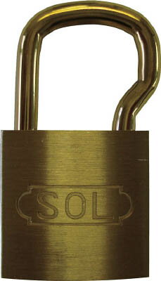 【メーカー型番】2500SD-20L【JANコード】4994421153208【ブランド】SOL【特徴】●強度と耐久性に優れています。●一つの鍵で同一番号の鍵を開けることができます。（鍵の集中管理ができる）●規定の定番鍵番号同一鍵タイプです。【用途】●各種の扉、郵便受け箱、ロッカー掛金やチェーンの施錠など。【仕様】●幅(mm):20●ツル径(mm):3.5●B(mm):20●C(mm):9.3●G(mm):12.5●質量(g):40●鍵3本付●箱入り【材質／仕上】●本体:真鍮●鍵:真鍮【セット内容／付属品】【注意】【原産国】中国【送料について】北海道、沖縄、離島は送料を頂きます。