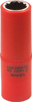 管理單元 - Tech－EV 絶縁工具 ディープソケット 3／8 14mm【OLC652014A】(防爆・絶縁工具・レンチ・スパナ（絶縁）)