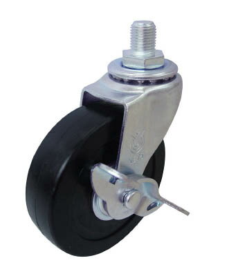 ユーエイ ねじ込みキャスターS付自在車 75径ハードゴム車輪P1．25【LT-75RHS-M12-14】(キャスター・ね..