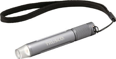 【メーカー型番】SGL-T4【JANコード】4989999185508【ブランド】TRUSCO 　【特徴】●赤→緑→青の3色の順番で点灯・点滅を行なうポケットサイズのLEDシグナルライトです。【用途】●暗い工場内や夜間の移動や作業時に、自分の存在を回りに知らせます。●機械などの運転状況確認用の点滅灯として使用できます。【仕様】●外径(mm):15.5●全長(mm):100.0●色:シルバー●電源:単4形乾電池（1個）別売●質量(g):23●全光束(lm):3●防水性能:IPX4（防滴仕様）●アルカリ電池使用時最大点灯時間:赤1ルーメンス点灯12時間点滅85時間・緑1ルーメンス点灯7時間点滅66時間・青3ルーメンス点灯10時間点滅102時間【材質／仕上】●本体:アルミ【セット内容／付属品】●ストラップ【注意】●電球交換できません。●LEDは決して直視しないでください。【原産国】中国【送料について】北海道、沖縄、離島は送料を頂きます。