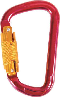 TRUSCO スライドロック付カラビナ 線径10．5mmx110mm レッド【TKNSL1111R】