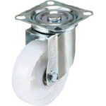 ワコー エアーキャスター（自在車） 100mm ナイロン（ベアリング入）車【AMG-100NB】(キャスター・プレート式ナイロン車)