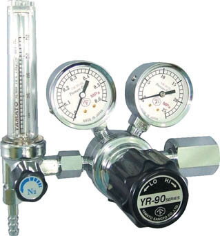 汎用小型圧力調整器 YR−90F（流量計付）【YR90FARTRC】(溶接用品・ガス調整器)【送料無料】
