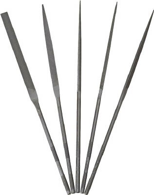 ツボサン 精密ヤスリ 5本組 平【HI00556T】(研削研磨用品・ヤスリ)【送料無料】
