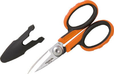 TRUSCO ハードはさみ（コンパクトタイプ）ケブラー繊維用 140mm【TAH-140】(ハサミ・カッター・板金用..