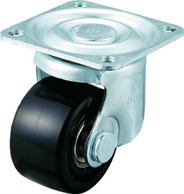 ユーエイ 重量用キャスター 自在車 65径 強化ナイロン車輪【HSG-65GFB】(キャスター・低床式キャスター)