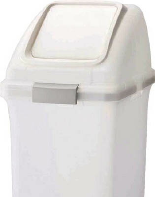 コンドル リサイクルトラッシュ SKL－50プッシュ蓋 白【YW-452L-OP3-W】(清掃用品・ゴミ箱)(3.0)