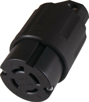 アメリカン電機 引掛形 ナイロンコネクタボディ 接地3P20A480V【4244N-L16】(電設配線部品・プラグ・コンセント)