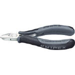 【メーカー型番】7702-115ESD【JANコード】4003773025092【ブランド】KNIPEX【特徴】●極めて精密なエレクトロニクス関連、精密機器関連の切断作業に最適な高精度のニッパーです。●ジョイント部は精密な3枚合わせ（ボックスジョイント）です。●抵抗感の少ないダブルオープンスプリング付きですので、繰り返し作業する際にも口を開き直す必要がありません。●ワイヤーキャッチャー付です。(7712-115ESDのみ）●入念な焼入れ処理が施された刃の硬度は約HRC62です。【用途】【仕様】●全長(mm):115●切断能力(mm)中硬線:φ1.2●切断能力(mm)軟線:φ0.3〜1.6●切断能力(mm)硬線:φ0.6●質量(g):82●口先の長さ(mm):14●ジョイント部の幅(mm):11●ジョイント部の厚さ(mm):7.5【材質／仕上】●オイル焼き入れ焼き戻し処理済特殊工具鋼【セット内容／付属品】【注意】【原産国】ドイツ【送料について】北海道、沖縄、離島は送料を頂きます。