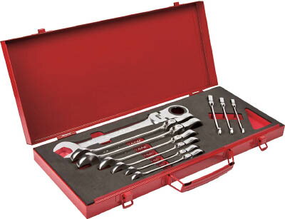 Pro−Auto 10本組フレックスロックギアレンチセット【FLG-10S】(レンチ・スパナ・プーラ・ラチェットレンチ)【送料無料】