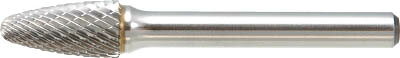 【メーカー型番】TB3C110S【JANコード】4989999236644【ブランド】TRUSCO 　【特徴】●理想的な切れ刃形状の設計により優れた切れ味を実現しています。【用途】●あらゆる金属、非鉄金属、樹脂などの研削、バリ取り、面取りから溶接のビードの削落しに。【仕様】●形状:砲弾（シングルカット）●刃径(mm):11●刃長(mm):25●軸径(mm):6●軸長(mm):45●タイプ:ロー付●最高使用回転数(rpm):17000●質量(g):36【材質／仕上】【セット内容／付属品】【注意】●作業時は必ず安全帽、安全メガネなどの保護具をご着用ください。●最高使用回転数は推奨値です。【原産国】アメリカ【送料について】北海道、沖縄、離島は送料を頂きます。