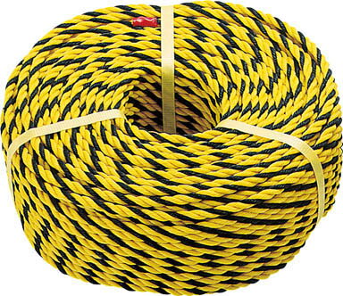 TRUSCO 標識ロープ 3つ打 10．0mm×30m【R-1230T】(ロープ・ひも・標識ロープ)