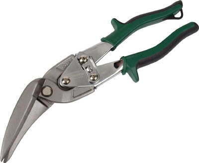 TRUSCO 万能金切ハサミ オフセットロングタイプ 右曲り 45度【TGH-270FLR】(ハサミ カッター 板金用工具 板金ハサミ)
