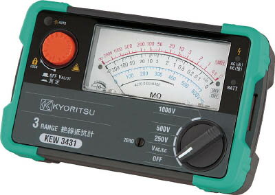 KYORITSU 3レンジアナログ絶縁抵抗計【KEW3431】(計測機器・電気測定器)【送料無料】