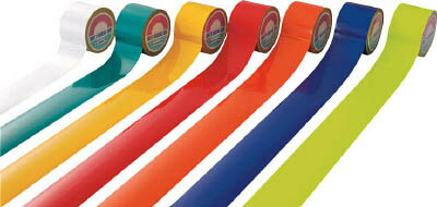 緑十字 ラインテープ（反射） 緑 50mm幅×10m 屋内用 ポリエステル【265012】(テープ用品・安全表示テー..