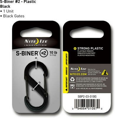 NiteIze エスビナープラスチック ＃2 BG／ブラック【NI01097】(工具箱・ツールバッ...