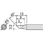 グット 替こて先3BC型PX2／PX3／SVS用【PX-2RT-3BC】(はんだ・静電気対策用品・電気はんだこて)