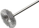 LESSMANN 軸付ミニチュアブラシ 平型 Φ19【410222】(研削研磨用品・軸付ブラシ)(4)
