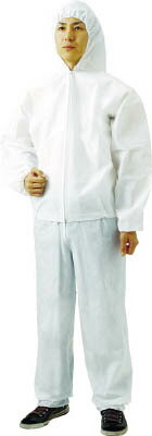 TRUSCO 不織布使い捨て保護服フード付ジャンバー M(60入)【TPC-F-M-60】(保護具・保護服)【送料無料】