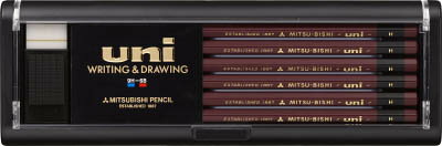 H - uni ユニ鉛筆 H 12本入【UH】(OA・事務用品・文具)