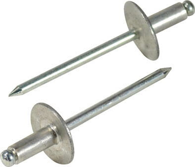 エビ ラージフランジブラインドリベット（150本入） アルミ／スティール【NSA5-6LFEB】