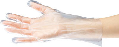 Disposable Gloves - ダンロップ ポリオレフィン エコハンド手袋 100枚入 S【1802】(作業手袋・使い捨て手袋)